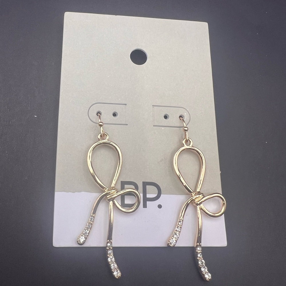 BP Gold Loop Bow Earrings